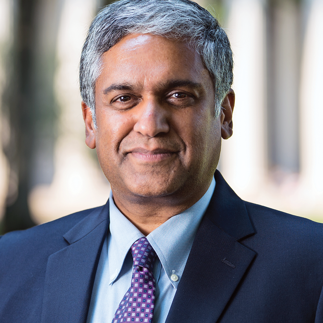 photo of Anantha Chandrakasan outside on MIT campus