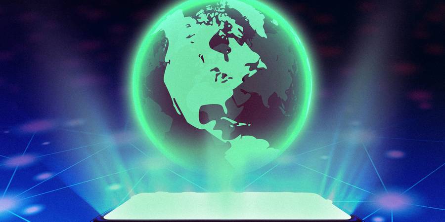 glowing hologram globe (photo credit: MIT News istock)
