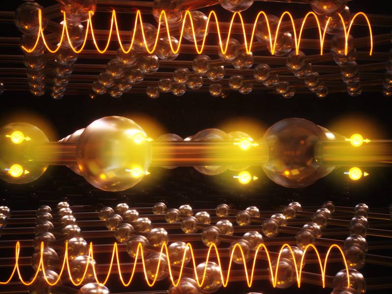 abstract images that look like balls of light and glowing twists sit over a black background