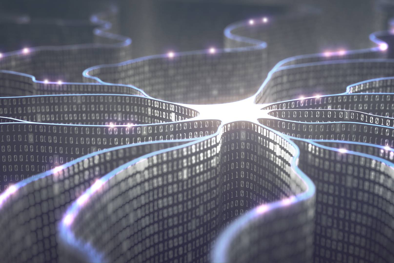 Artificial neuron in concept of artificial intelligence.