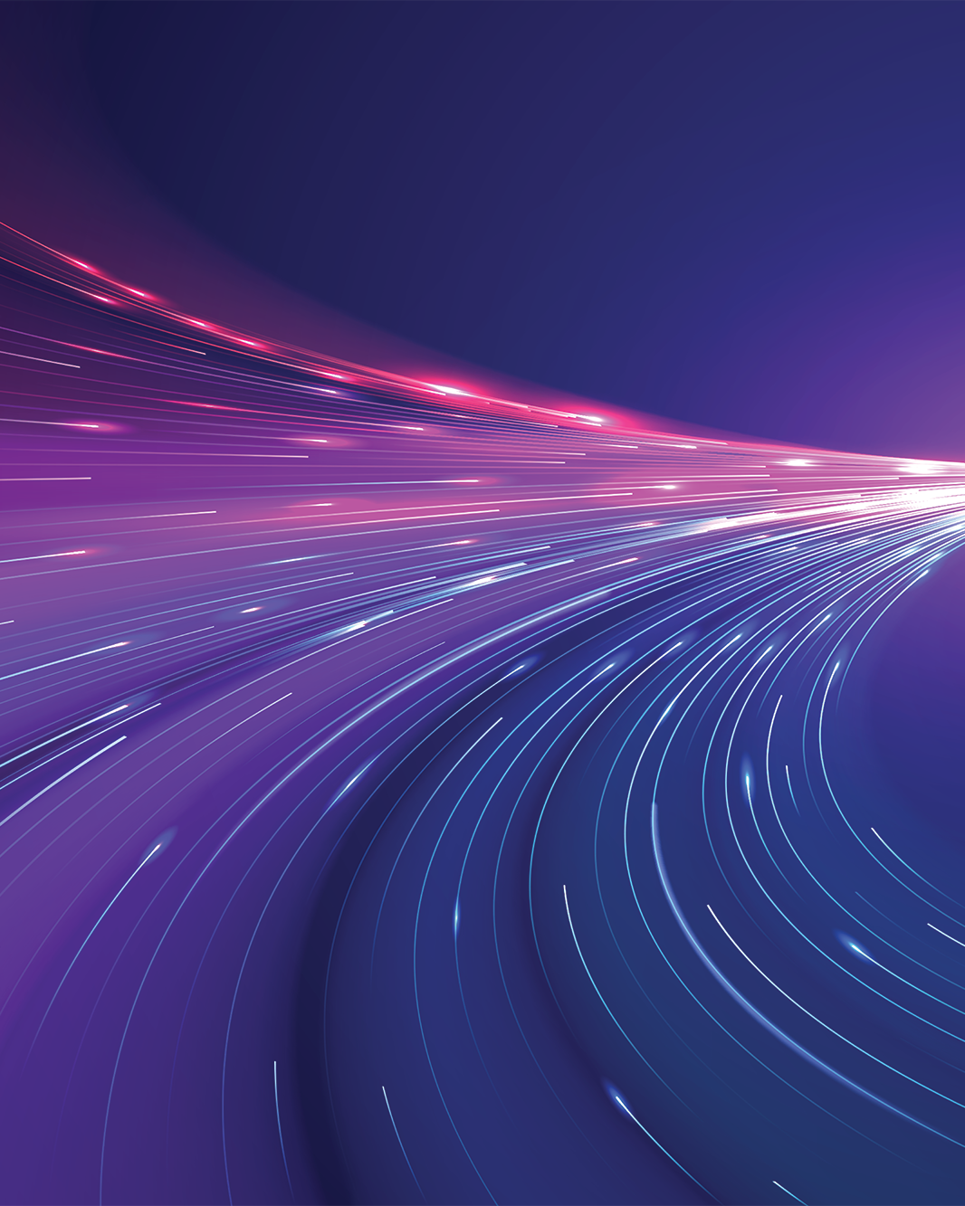 starburst in shades of white, pink, and purple across a background of blue and purple