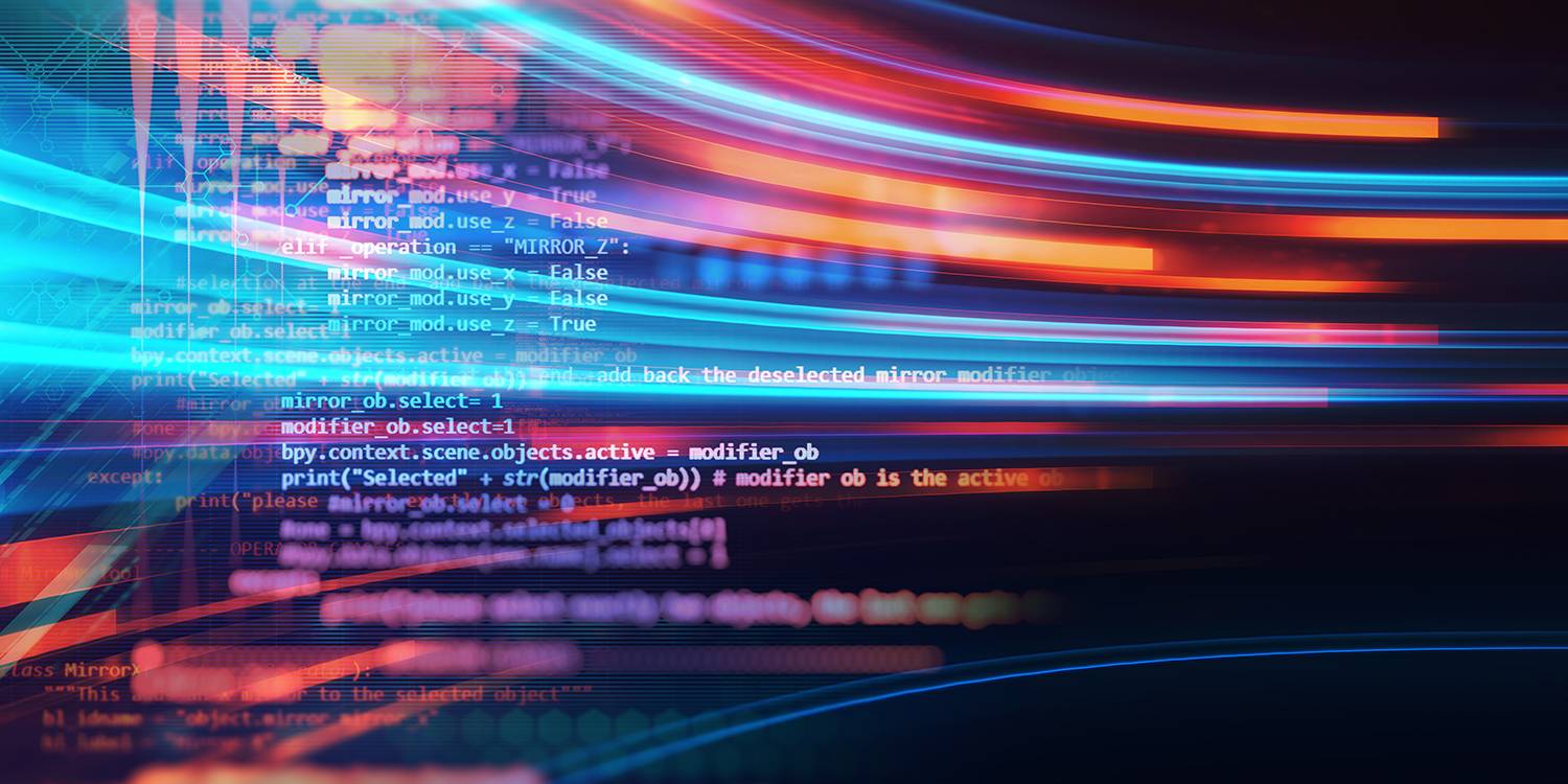 Programming code abstract technology background of software developer and Computer script
