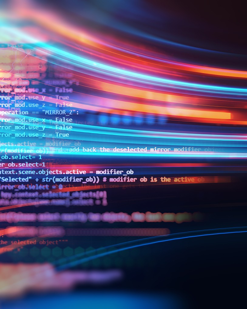 Programming code abstract technology background of software developer and Computer script