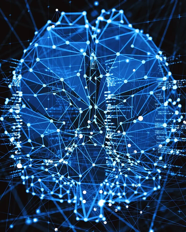 computer neural network in brain shape credit: ieee spectrum