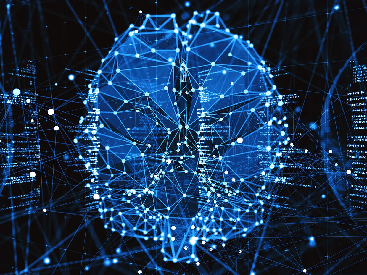 computer neural network in brain shape credit: ieee spectrum