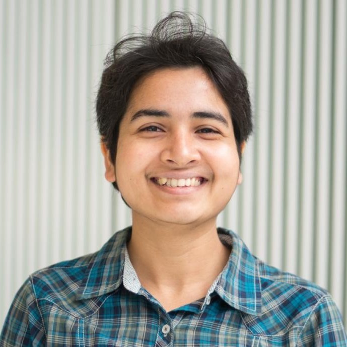photo of Deblina Sarkar in blue shirt