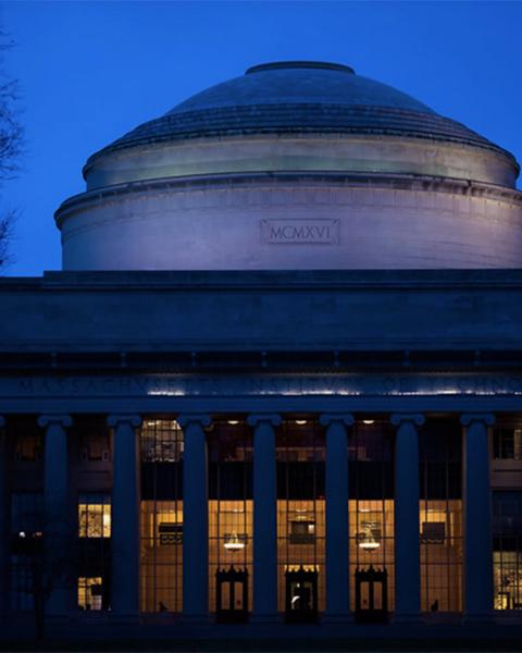 mit dome at night
