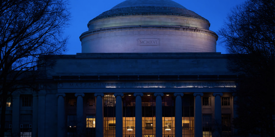 mit dome at night