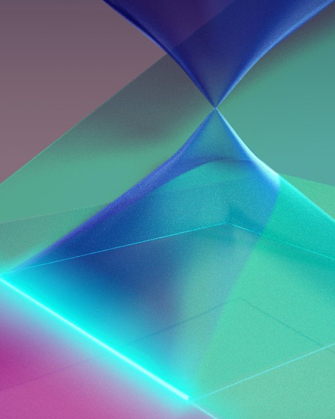 Decorative image resembling triangular prism and colorful lights