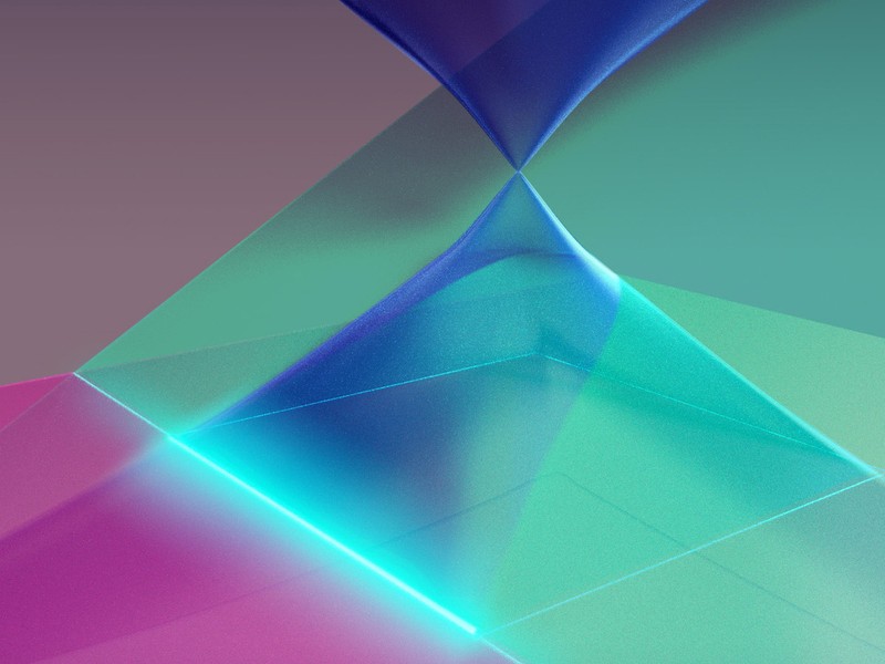 Decorative image resembling triangular prism and colorful lights