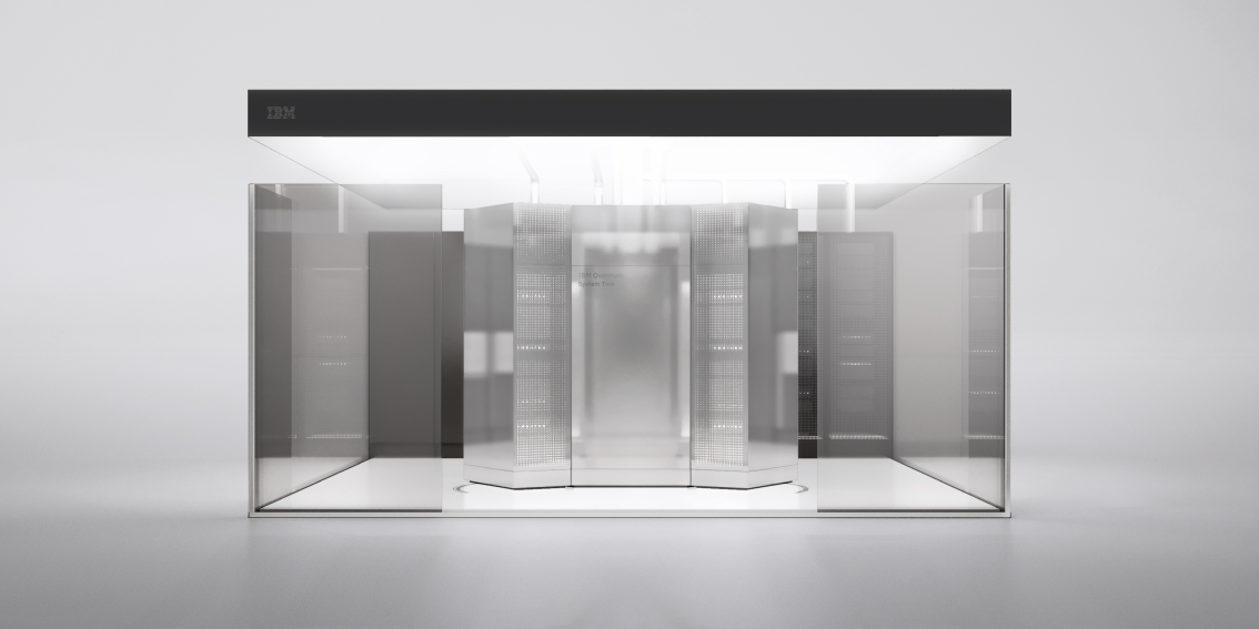 quantum super computer rendering in silver and grey