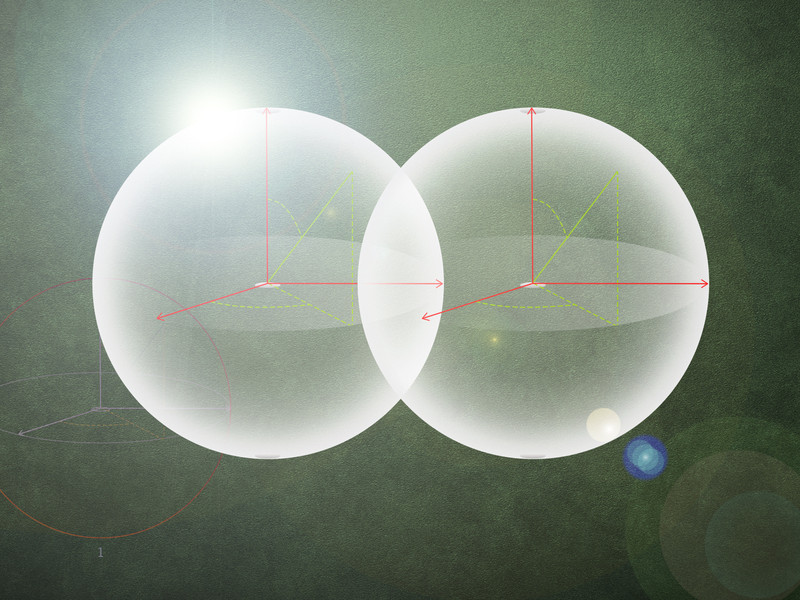 Two coupled qubits with a bright light shining on them