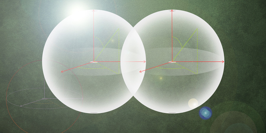 Two coupled qubits with a bright light shining on them